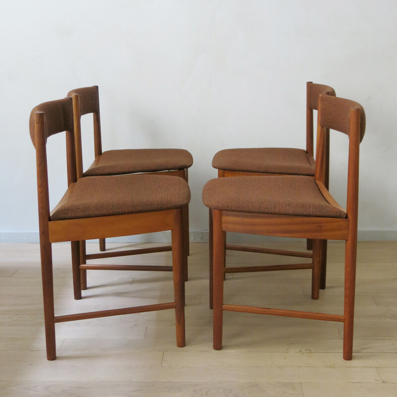 Set of 4 Scandinavian Mcintosh chairs - 1960s