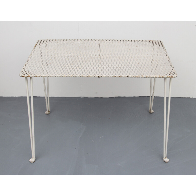 White metal table - 1950s