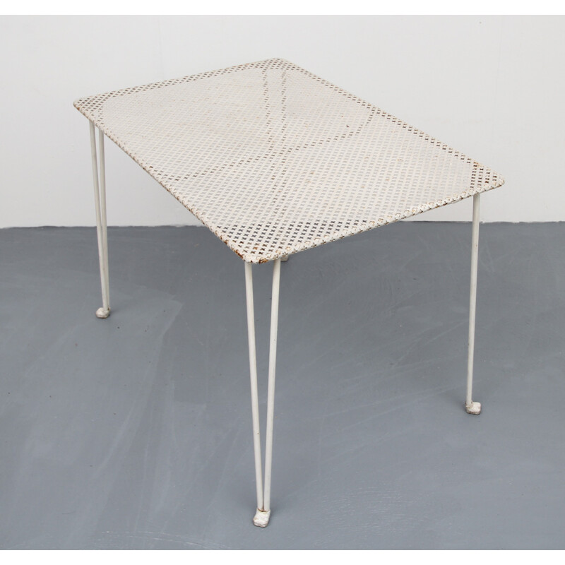 White metal table - 1950s