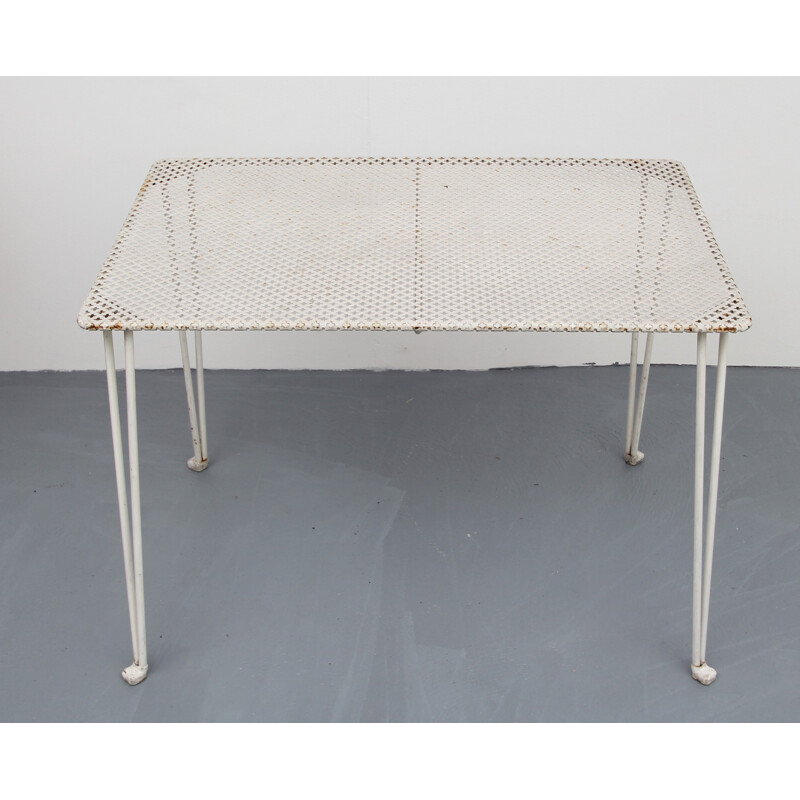 White metal table - 1950s