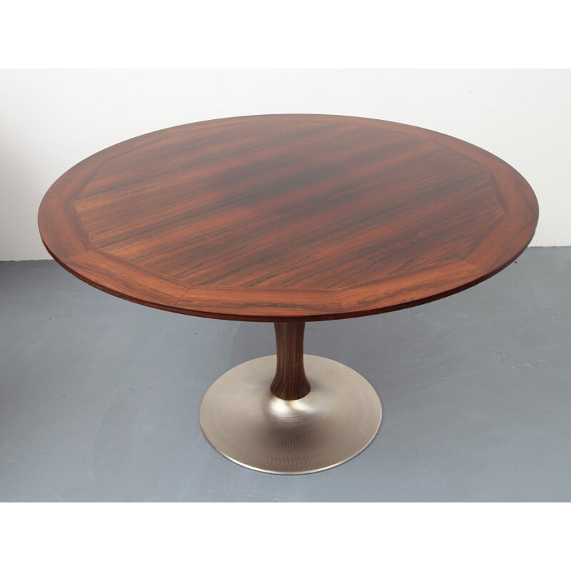 Tulip-shaped table in rosewood - 1970s