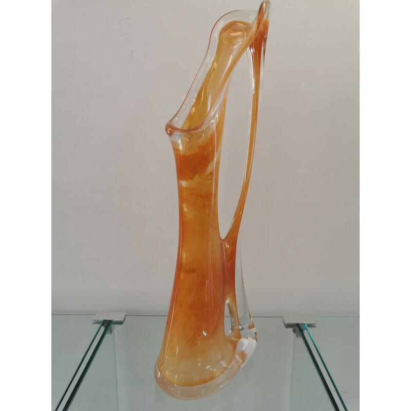 Vase sculpture vintage en verre de Murano, 1970