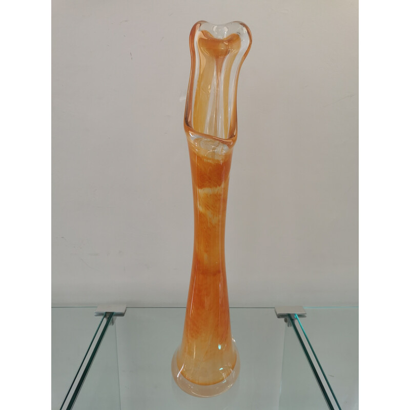 Vase sculpture vintage en verre de Murano, 1970