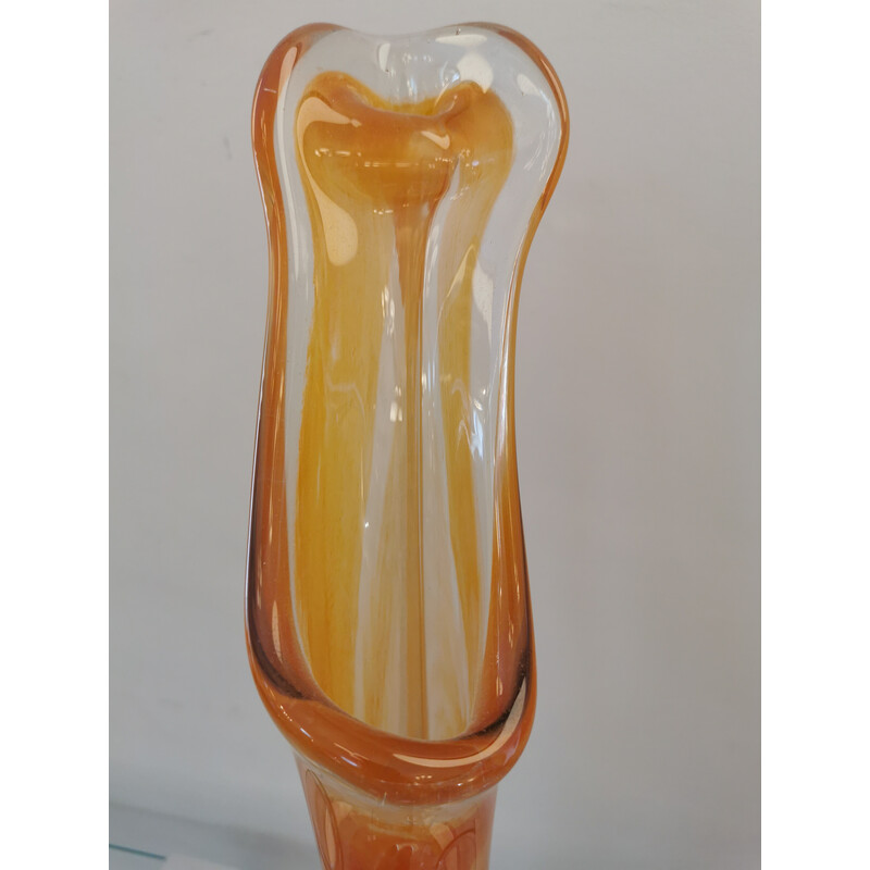 Vase sculpture vintage en verre de Murano, 1970