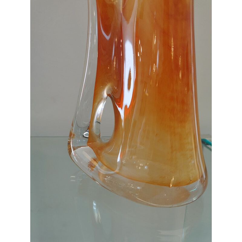 Vase sculpture vintage en verre de Murano, 1970