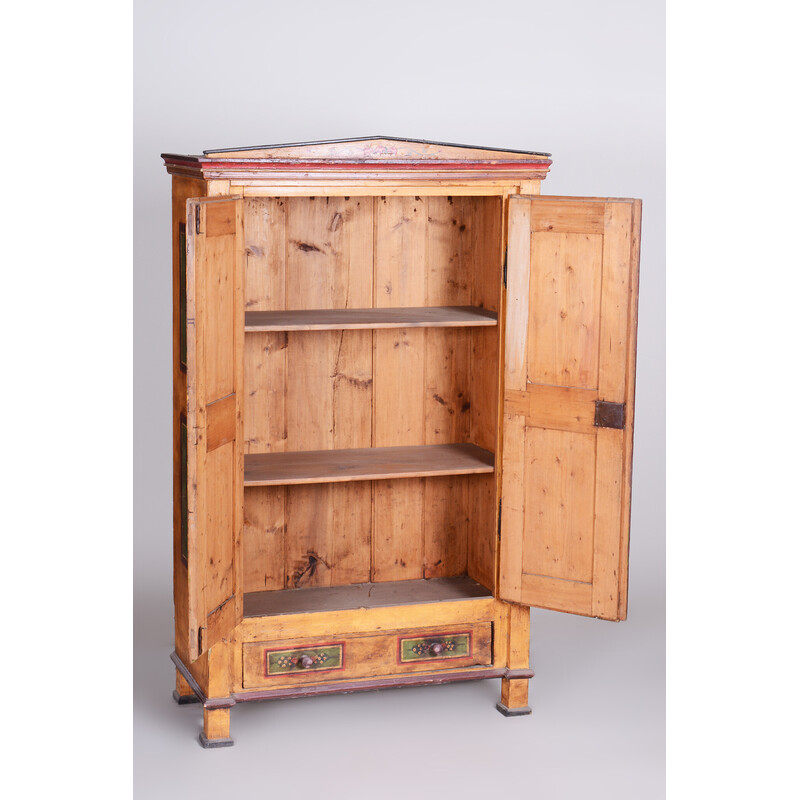 Armoire Biedermeier vintage en épicéa, Tchécoslovaquie 1800