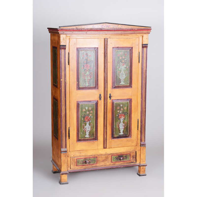 Armoire Biedermeier vintage en épicéa, Tchécoslovaquie 1800