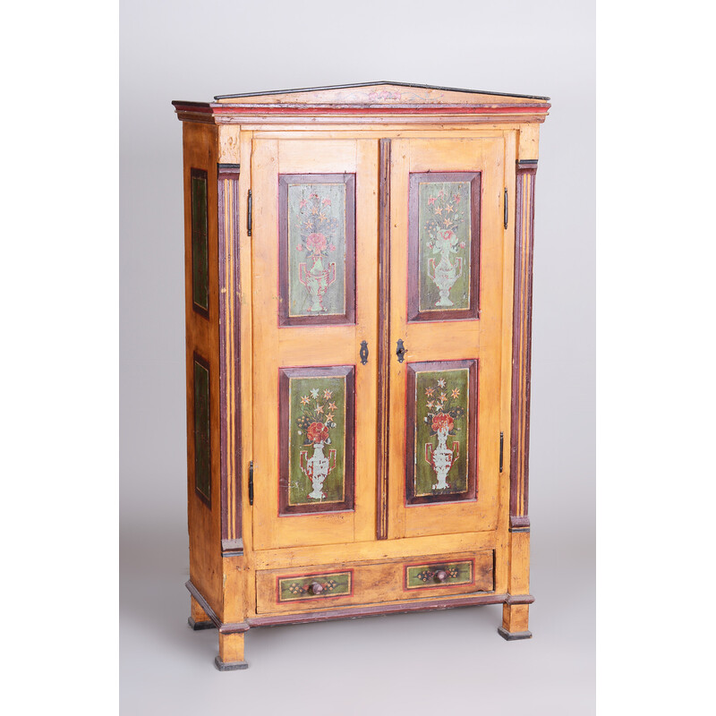Vintage Biedermeier cabinet in spruce, Czechia 1800s