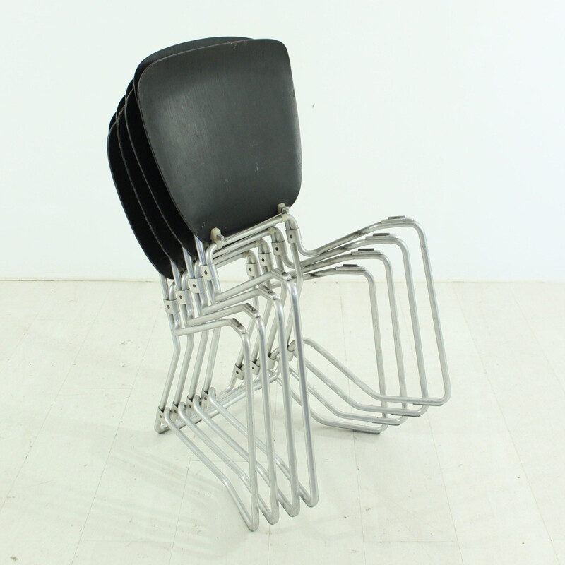 Armin Wirth Aluflex stacking chair for Ph. Zieringer KG - 1960