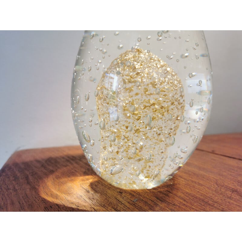 Vintage Sulfur aus mundgeblasenem Glas, Italien 1970