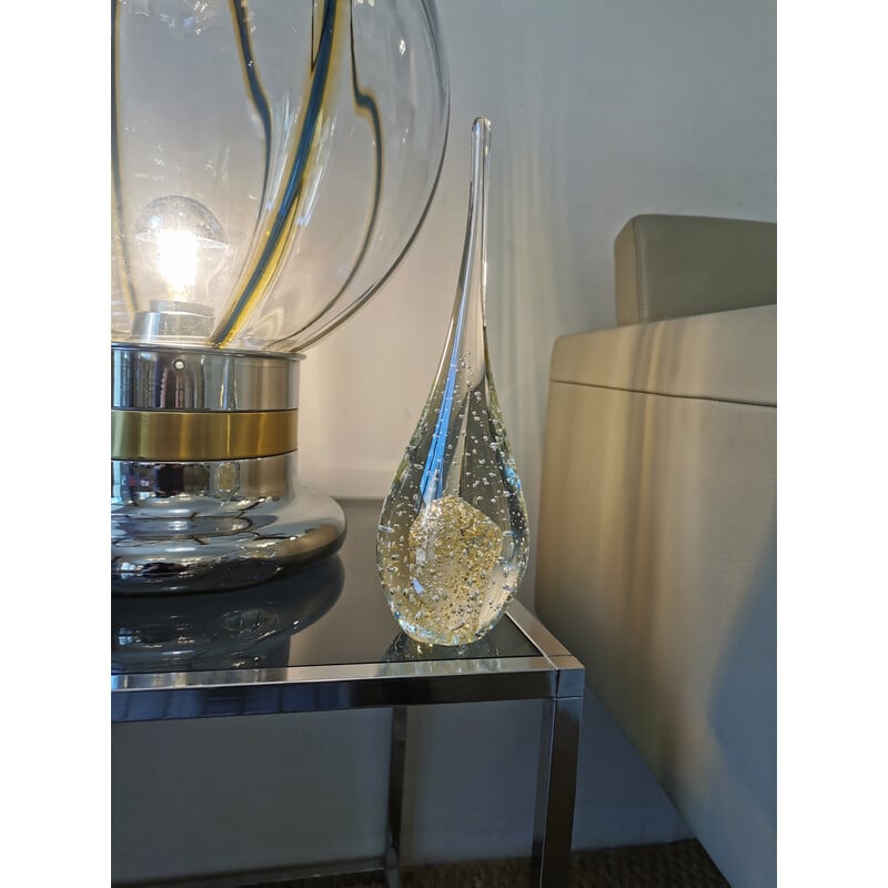 Vintage Sulfur aus mundgeblasenem Glas, Italien 1970