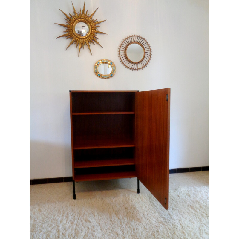 Small teck Minvielle cabinet by A.R.P - 1950s