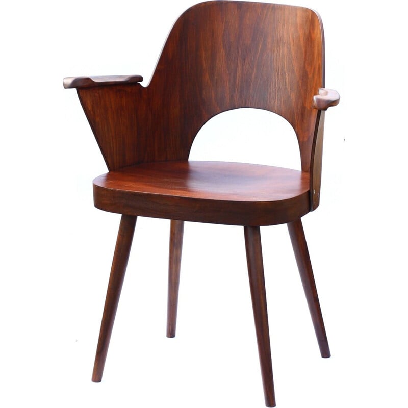 Oak OSwal Haerdtl Chair Ton edition - 1960s