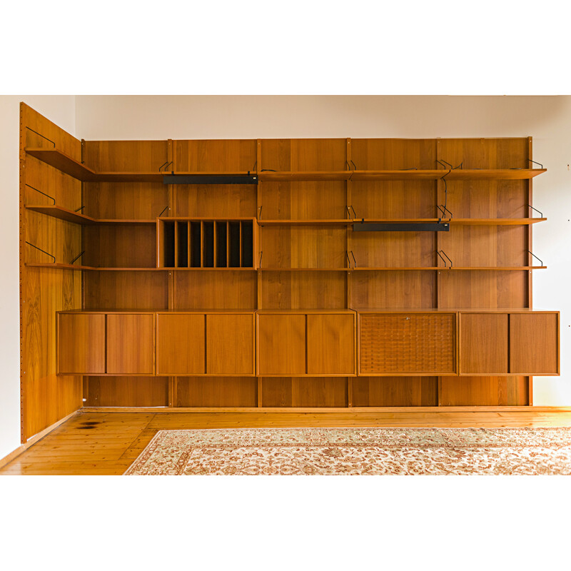 Modulares Wandregal Royal system aus Teakholz von Poul Cadovius für Cado, 1960er Jahre