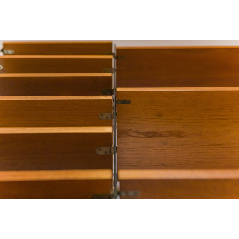 Vintage teak modular wall shelf by Nils Strinning for String, 1960s