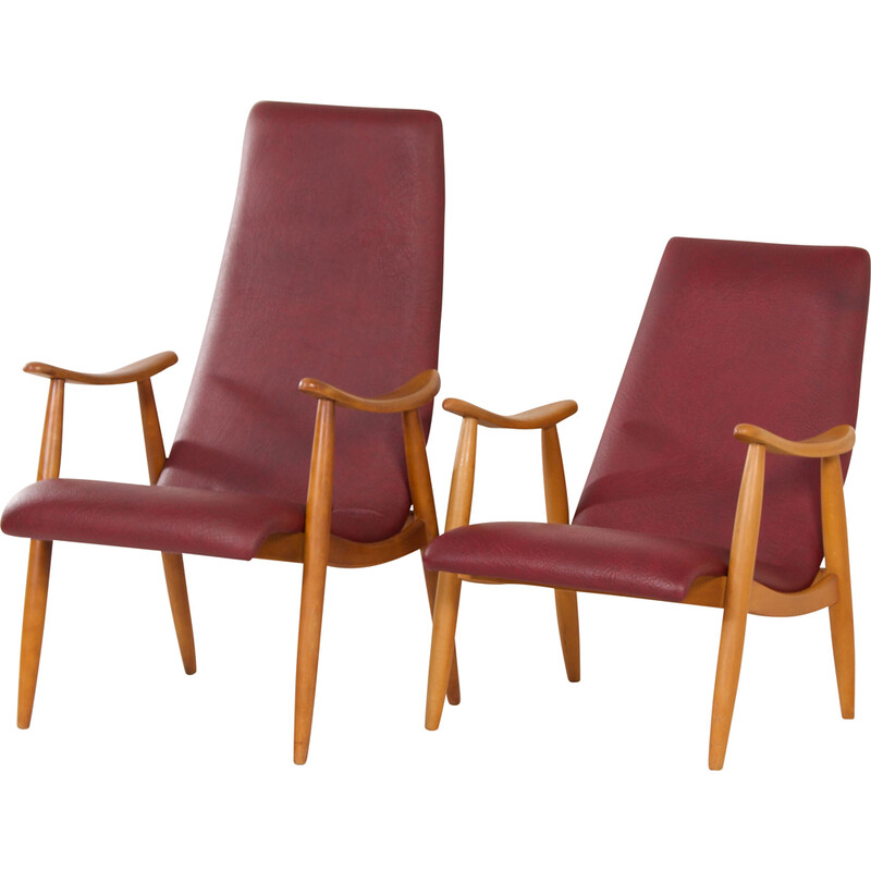 Pair of vintage armchairs by Louis van Teeffelen for Webe, 1960s