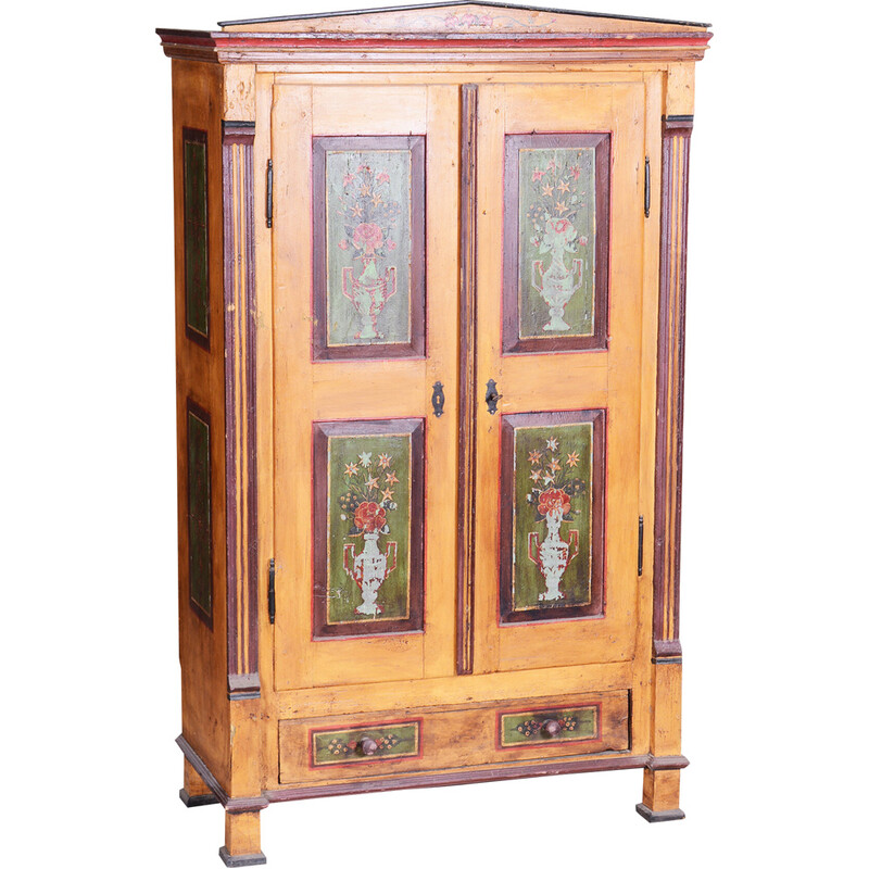 Vintage Biedermeier cabinet in spruce, Czechia 1800s