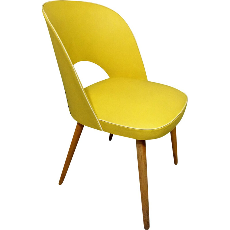 Yellow dining chair  - 1950s