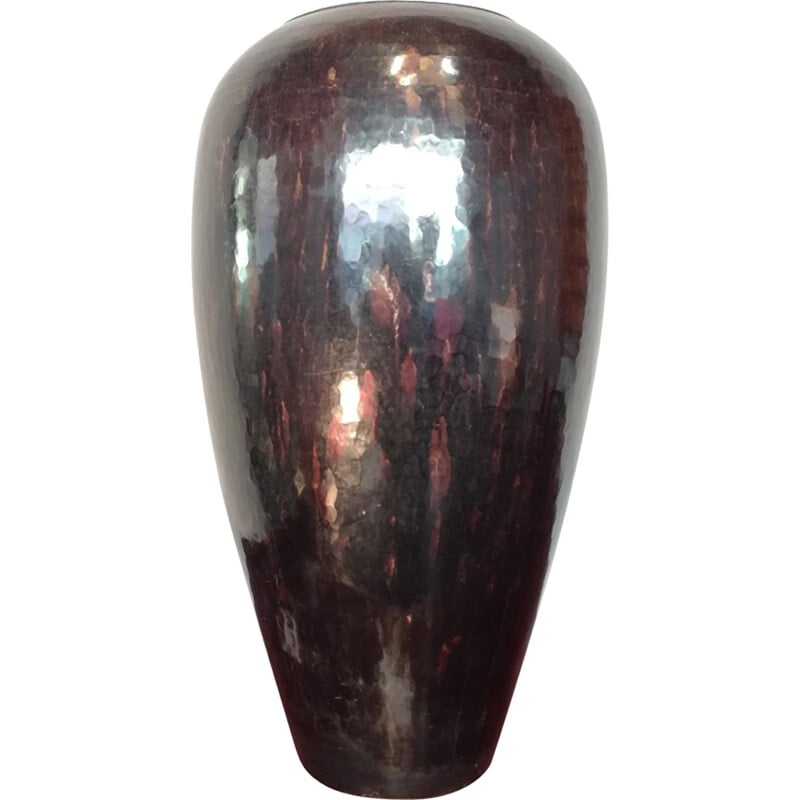 Vintage ovoid vase by Hervé Wahlen, 1980