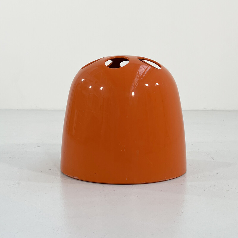 Vintage orange Dedalo umbrella stand by Emma Gismondi Schweinberger for Artemide, 1960s