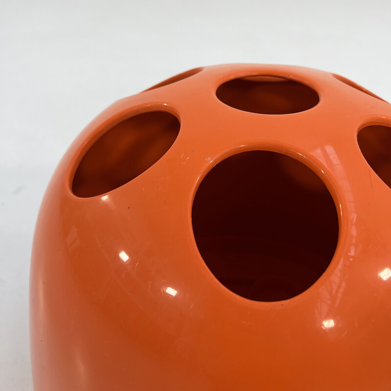 Vintage orange Dedalo umbrella stand by Emma Gismondi Schweinberger for Artemide, 1960s