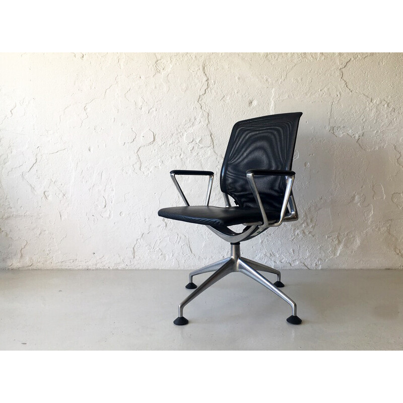 Vintage leather office armchair by Alberto Meda for Vitra, 1990s