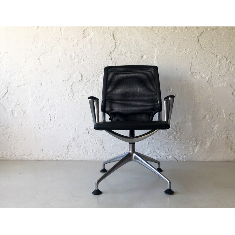 Vintage leather office armchair by Alberto Meda for Vitra, 1990s