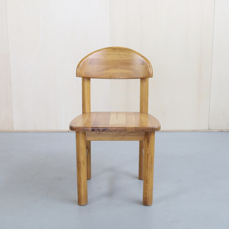Par de cadeiras de jantar vintage em pinewood por Rainer Daumiler, década de 1970