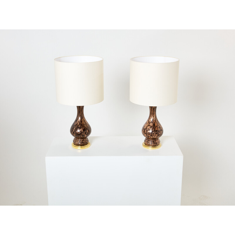 Pair of vintage Murano glass lamps by Vincenzo Nason, 1960