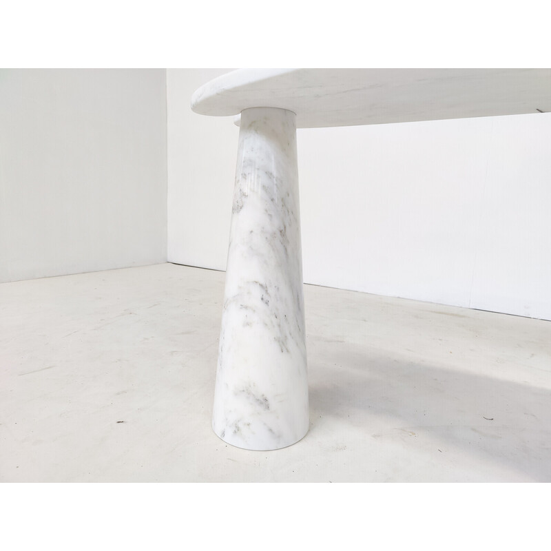 Mid-century Eros console in white marble by Angelo Mangiarotti for Skipper, 1980s