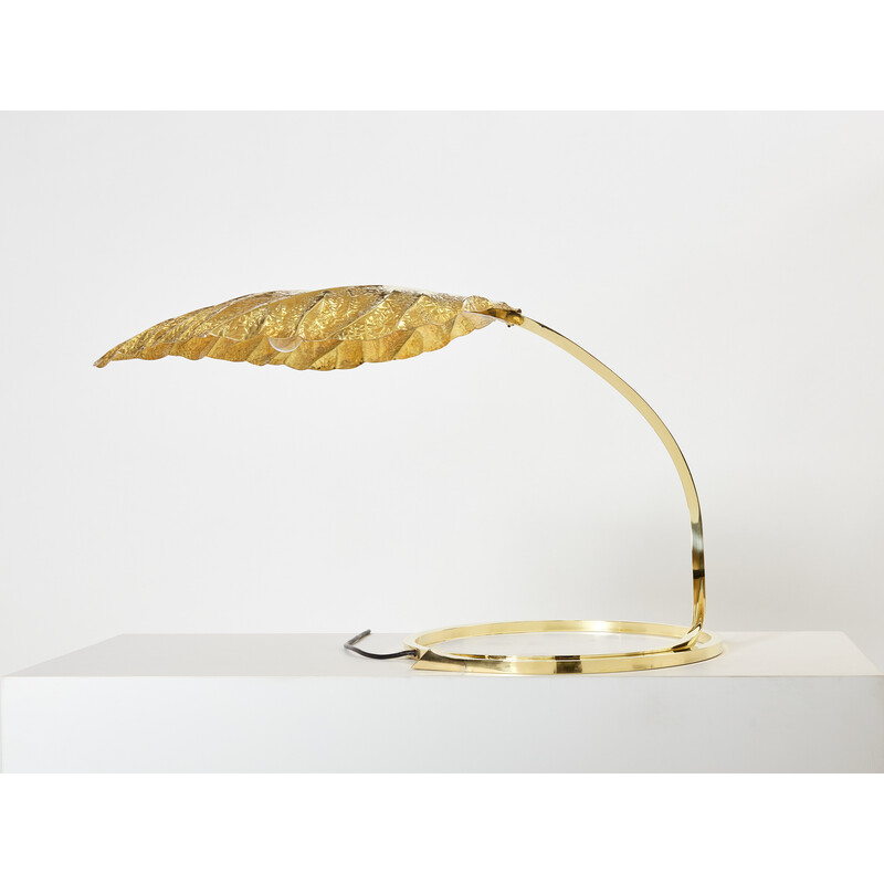 Lampe vintage Rhubarbe en laiton de Tommaso Barbi et Carlo Giorgi pour Bottega Gadda, 1970