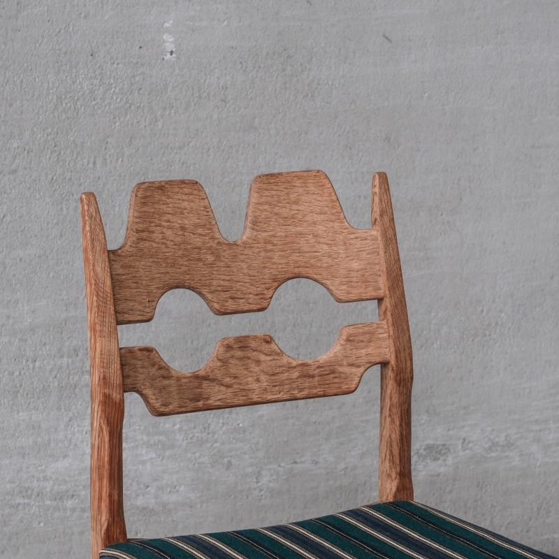 Conjunto de 6 cadeiras de jantar em madeira de carvalho dinamarquês da Henning Kjaernulf, década de 1960