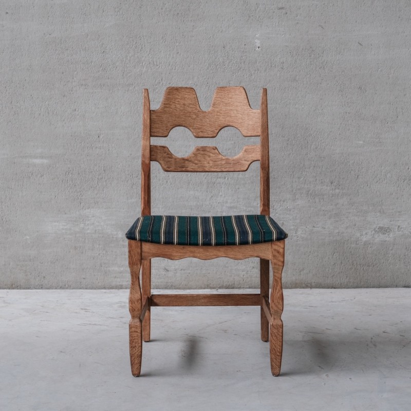 Ensemble de 6 chaises danois Razor vintage en bois de chêne par Henning Kjaernulf, 1960