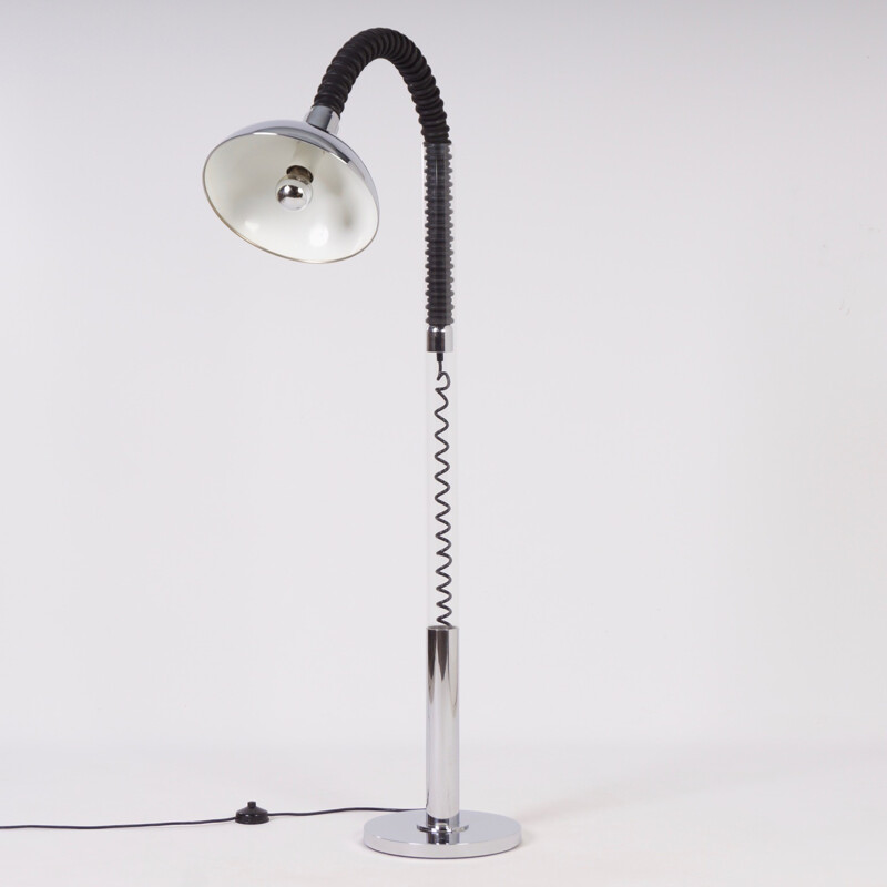 Lampadaire chromée avec bras flexible édition Cosack - 1970