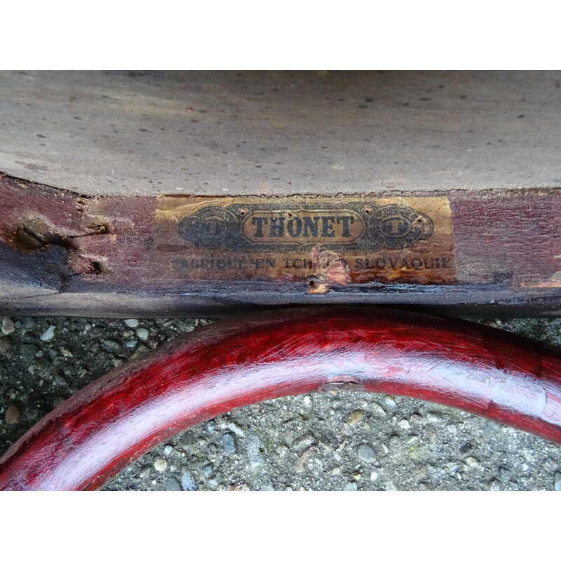 Satz von 4 Vintage Thonet-Stühlen Nr. A643 aus Holz Bistro, 1920