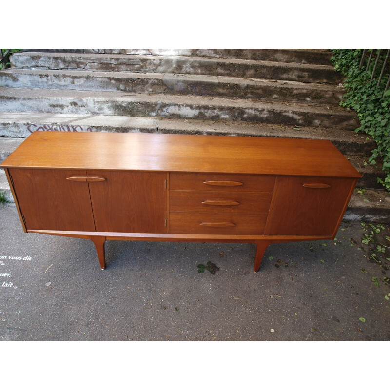 Sideboard in teak with several compartments - 1960s 