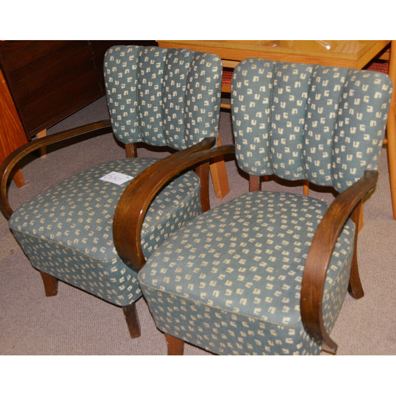 Paire de fauteuils vintage H-237 de Jindrich Halabala