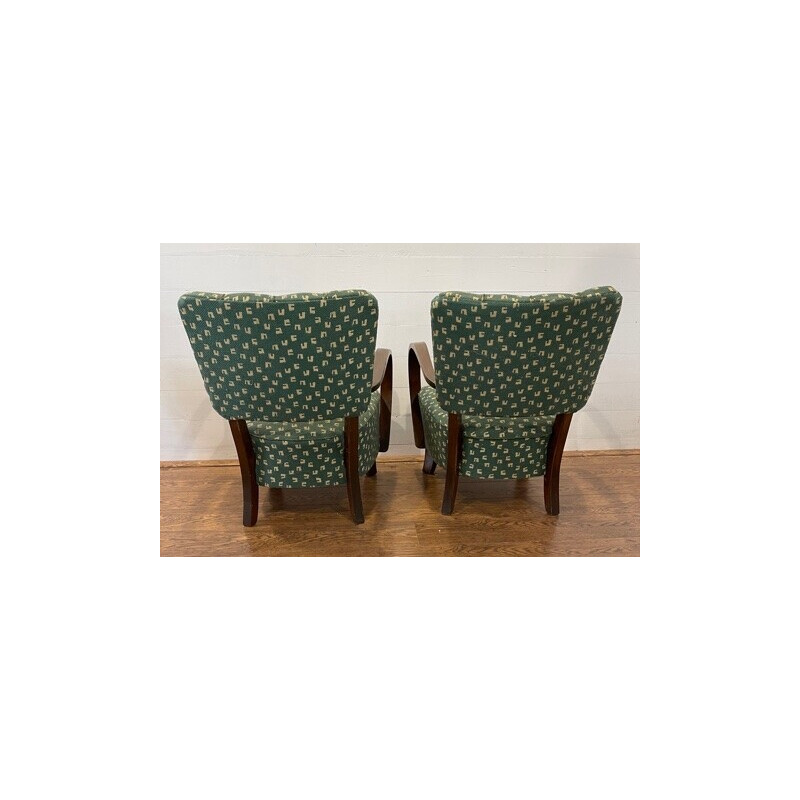 Pair of vintage armchairs H-237 by Jindrich Halabala