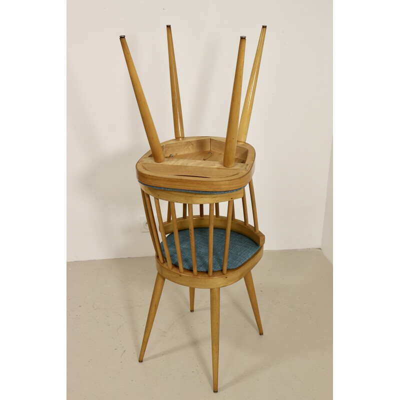 Coppia di sedie scandinave vintage in faggio, 1960