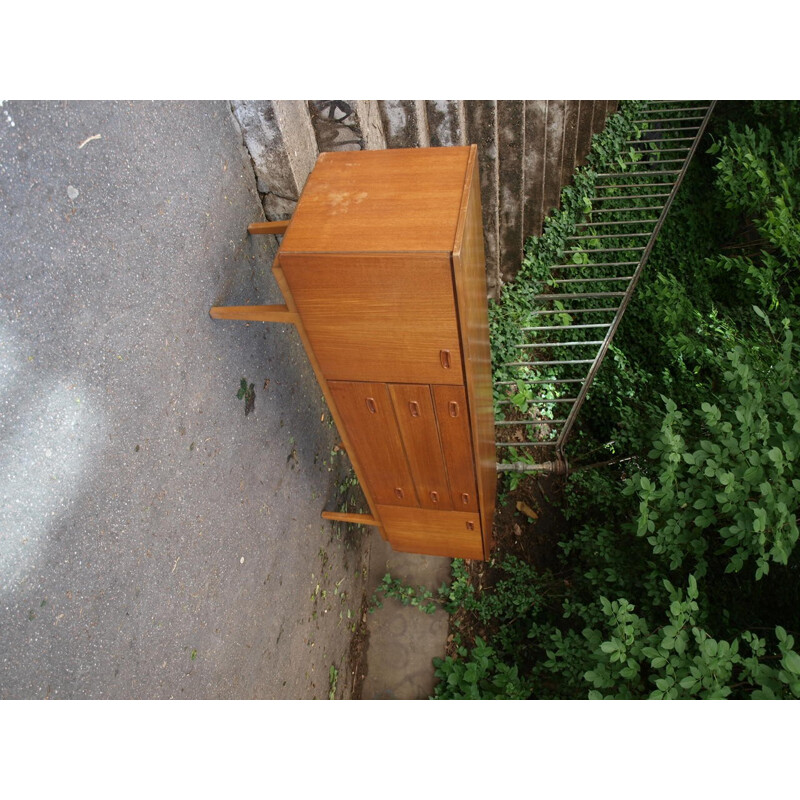 teak sideboard with 3 elements and 3 drawers - 1960s