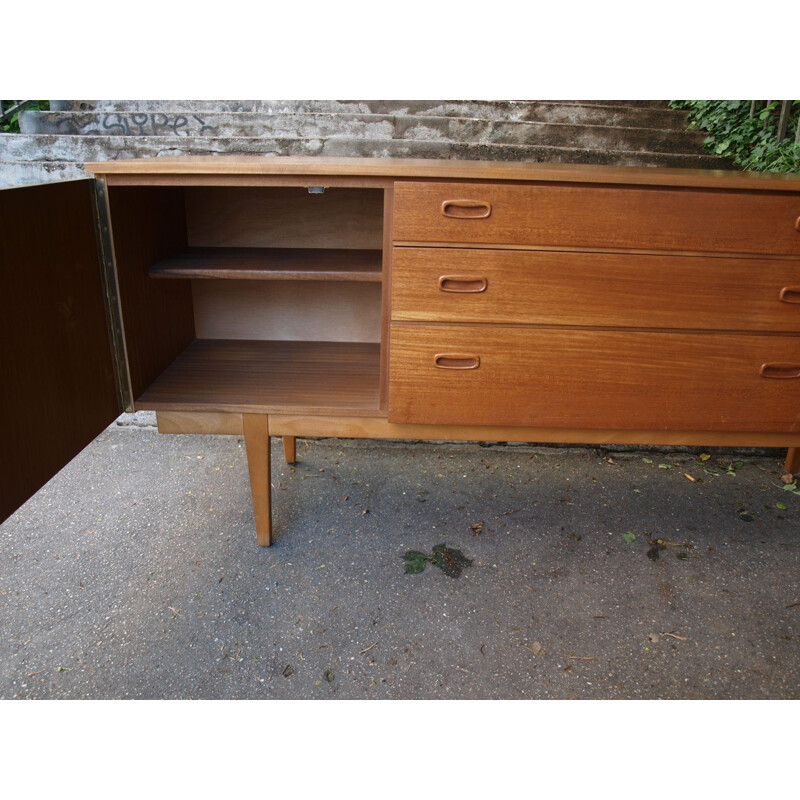 teak sideboard with 3 elements and 3 drawers - 1960s