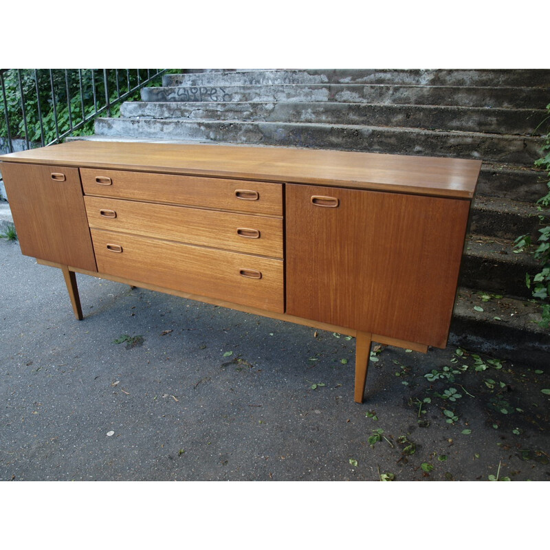 teak sideboard with 3 elements and 3 drawers - 1960s