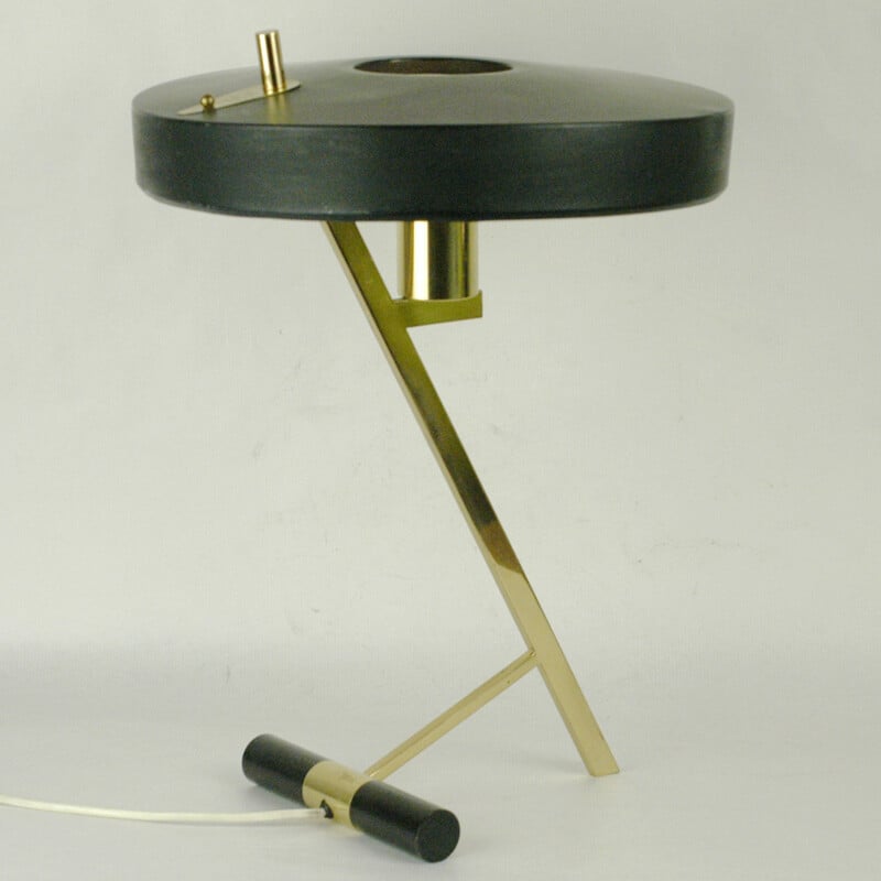 Z Brass Table Lamp by Louis Kalff for Philips - 1950s