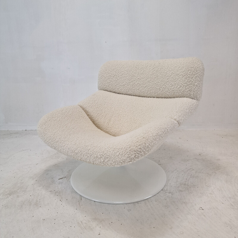 Vintage solid wooden armchair F518 by Geoffrey Harcourt for Artifort, 1970