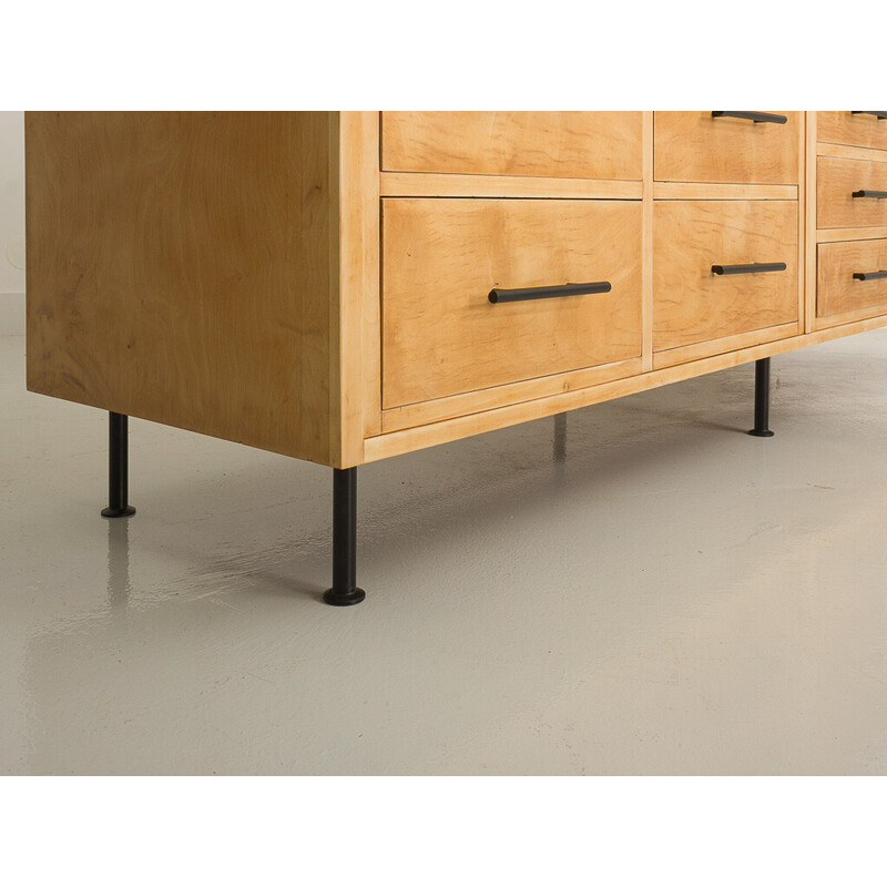 Vintage maple sideboard with black valchromat top