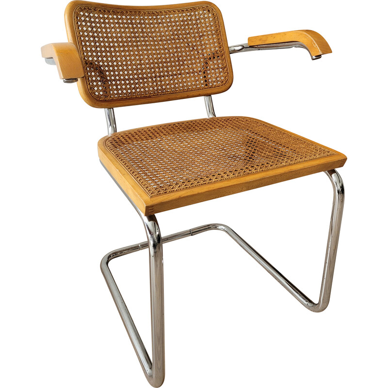 Vintage beechwood armchair Cesca "B64", Italy 1952
