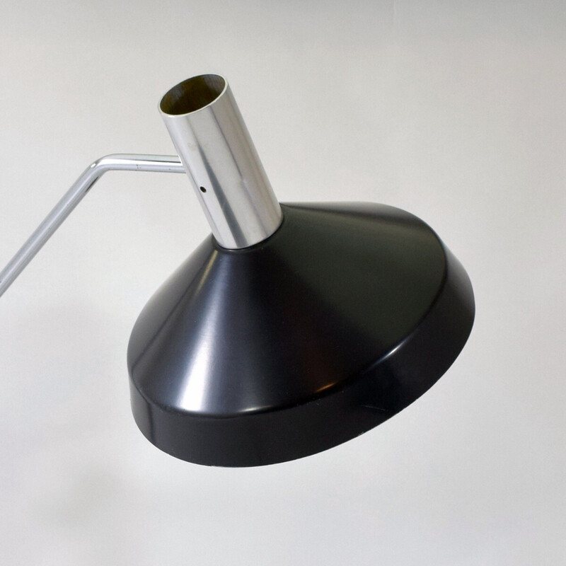 Lampe vintage en métal laqué noir modèle 50 S de Rico Baltensweiler, Suisse 1961