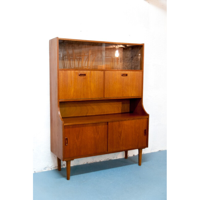 Scandinavian mid century teak sideboard with tapered feet - 1960s