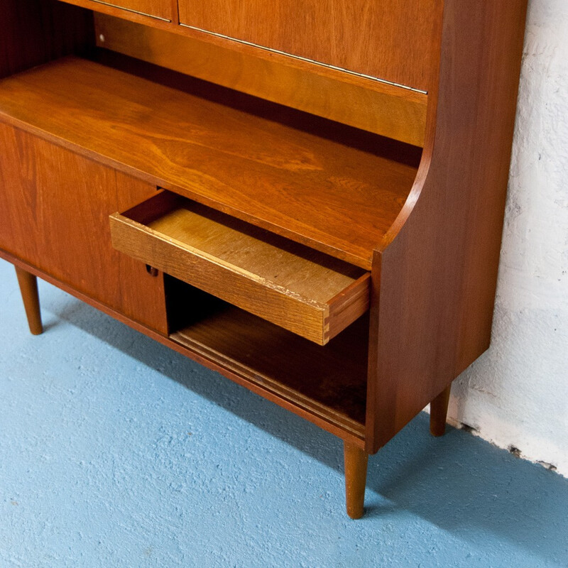 Scandinavian mid century teak sideboard with tapered feet - 1960s