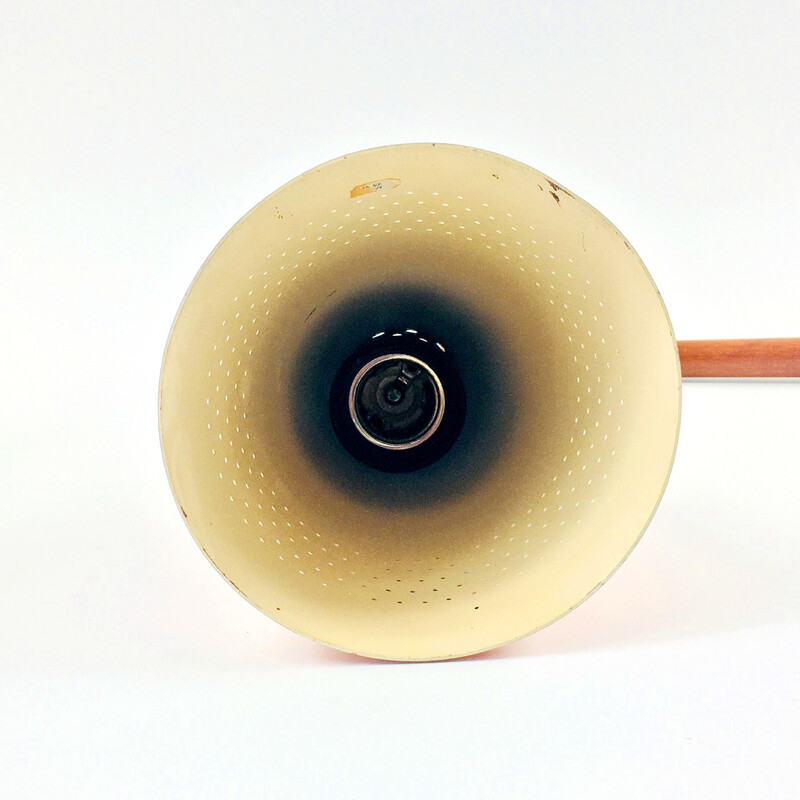 Vintage copper and teak wall lamp model S 1718 by Hans-Agne Jakobsson, Sweden 1960